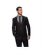West End Men's Black Young Look Slim Fit Satin-Detailed Tuxedo