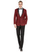 Mens Prom | Wedding Slim Fit Burgundy Shawl Tuxedo