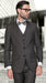 Charcoal European Cut Style Jacket & Pants Slim Fit Suits