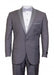 Men'S Mid Gray 1 Cover Button Front Closure Slim Fit Suit Peak Lapel Tuxedo Suit - Wide Lapel Tuxedo
