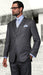 Men's Gray Pinstripe Three Piece Slim Fit Suits