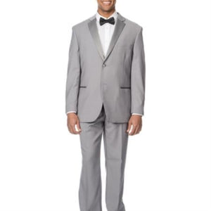 Tapered Leg Lower rise Pants & Get skinny Fiited Skinny Lapel Europian Flat Front Pants Men's Slim Fit Light Grey ~ Gray Tuxedo VIN- T-SC900