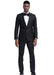 Men's Slim Fit Prom Outfit Wedding Tuxedo Suit Black