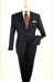 Men's 2 Piece Slim Fit  Side Vents Black Pinstripe Suit