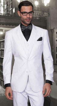 European cut White Fine Suits
