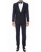 Mens Skinny Fit Shawl Prom Tuxedo in Navy Blue