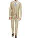 Mens Smart Slim Vested Suit Tan