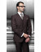 Men's Solid Brown Athletic Cut Classic Suits