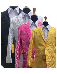 Big and Tall Tuxedo Fashionable Paisley Tuxedo Sparkling Pattern Blazer Also Available In Big and Tall Sizes