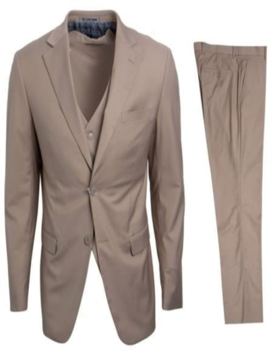 Mens Stacy Adams Suits - Designer Suit - 3 Piece Suit - Vested Suit - Flat Front Pant- Modern Fit Suits Black Suit