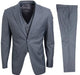 Mens Stacy Adams Suits - Designer Suit - 3 Piece Suit - Vested Suit - Flat Front Pant-Modern Fit Suit Medium Grey Suit