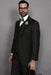 Mens Statement Suit Confidence Men'S Italian Olive Double Breasted Vest 3 Piece Wool Suit With Pleated Pant