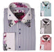Stylish Floral Fashion Stripe 4 Colors Style Men'S Dress Shirt