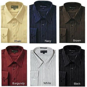 Classic Stylish Contrast Stripes Style Multi-color Men's Dress Shirt