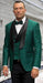 Mens Stylish Hunter Green Textured Pattern Modern Fit Suit