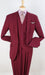 Mens Suit - Classic Fit Suit - Pleated Pants - Peak Lapel Vested 3 Piece Suit
