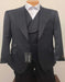 Mens Suit - Pleated Pants - Double Breasted 6 Buttons Vest - Fashion Suit