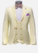 Mens Suit With Gold Buttons - Ivory