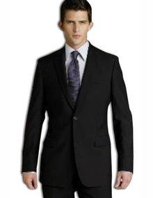 Men's Suits Solid Black Clearance Sale