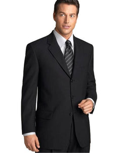 Liquid Solid Jet Black Men's Suits Three buttons style Super 150's premier quality italian fabric Suit Side