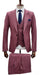 Mens Suits with Double Breasted Vest - Single Button Peak Lapel Grape Suits