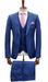 Mens Suits with Double Breasted Vest - Single Button Peak Lapel Navy Suits