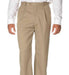 Men's tan Regular fit Solid Pleated Dress Pants For man