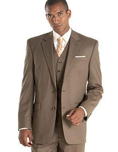 Alberto Nardoni Taupe ~ Slate ~ Brownish ~ Light Olive 3 Piece Vested 2 Buttons suits Side Vented