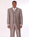 Men's 3 Piece 3 Buttons Fashion Suit with 2 Tone Lapels Tan ~ Beige - Three Piece Suit