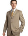Tan - Beige/Bronze - Camel Super 140's Men's Three Buttons Style suit - 100% Percent Wool Fabric Suit - Worsted Wool Business Suit