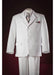 White Pocket Squares Kids Sizes Three Buttons Luxurious Polyester Taylor Made Suit Perfect for toddler Suit wedding  attire outfits