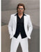 Men's High End Italian Made Super 150's Wool Suits For Men White