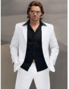 Men's 100% Italian Made by Super 150's High Twist Wool Suits For Men White