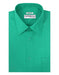 Designer Brand Regular Fit Cotton Blend Lay Down Collared Turquoise Green Men'S Dress Shirt