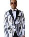 Men'S Tuxedo Peak Black Lapel White Suit