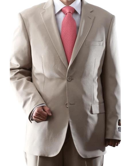 Men's Two Button 2 Button Jacket & Pants Tan ~ Beige Dress Cheap Priced Business Suits Clearance Sale Side Vent Cheap Suits For