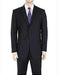 Authentic Braveman Men's Two Button Regular Fit Black Solid Suit With Flat Front Pants