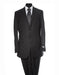 Men's 2 ButtonStripe Pattern Black Suit