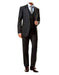 Men's 2 Button  Peak Lapel Black 3 Piece James Bond Outfit