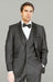 Black Framed  with Vest Microfiber Fashion Tuxedo For Men - Three Piece Suit