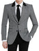 Mens Houndstooth Blazers Mens Two Button Houndstooth Checkered Designed Black ~ White Blazer