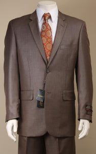 Men's Brown 2 Button patterned Mini Weave Patterned