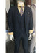 Vitali Denim Blue Color Suit Fabric 2 Button Suit Vested Flat Front Pants (Jacket Blazer + Vest + Pants)
