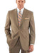 Men'S Modern Tan ~ Beige 2-Button With Double Vent Flat Front Pant Rayon Fabric On Sale Online