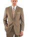 Men'S Modern Tan ~ Beige 2-Button With Double Vent Flat Front Pant Rayon Fabric On Sale Online