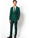 Men's Two Button Green Suit