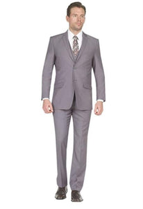 Men's Skinny Lapel Slim Fit Grey - Three Piece Suit