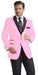 Pink Suit Two Button Party Suit & Fashion Tuxedo For Men & Blazer W/ Black  Soft Light Weight Velvet Fabric