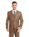 Men's Two Button Regular Fit Dark Taupe Suit