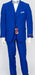 Men's Royal 3 Piece Poly Poplin  Matching Vest Dress Dress Suits for Men Wth Pleated Pant